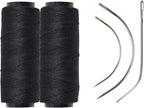 Thef weave set met C-naalden, J-naald en weave draad - Zwart