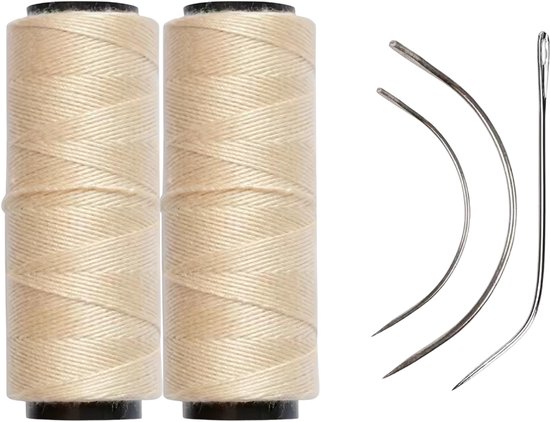 Thef weave set met C-naalden, J-naald en weave draad - Blond