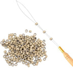 Thef microringen 200 stuks met loopnaald - 200 + 1 loopnaald / Blond
