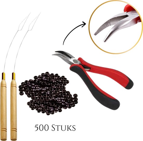 Thef startset nanoring extensions 500 nanoringen - Donkerbruin
