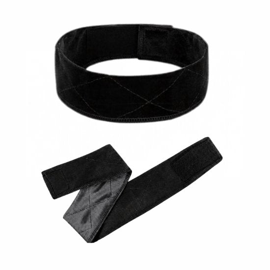 Thef pruikband fluweel antislip 2 stuks - Zwart