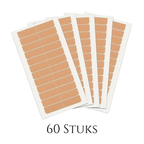 Thef tape voor tape extensions, bruin, 5 vellen met 60 strips