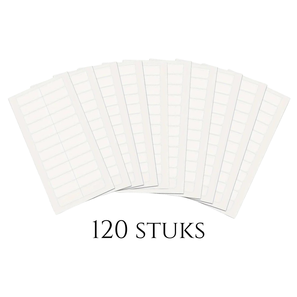 Thef tape voor tape extensions, wit, 10 vellen met 120 strips
