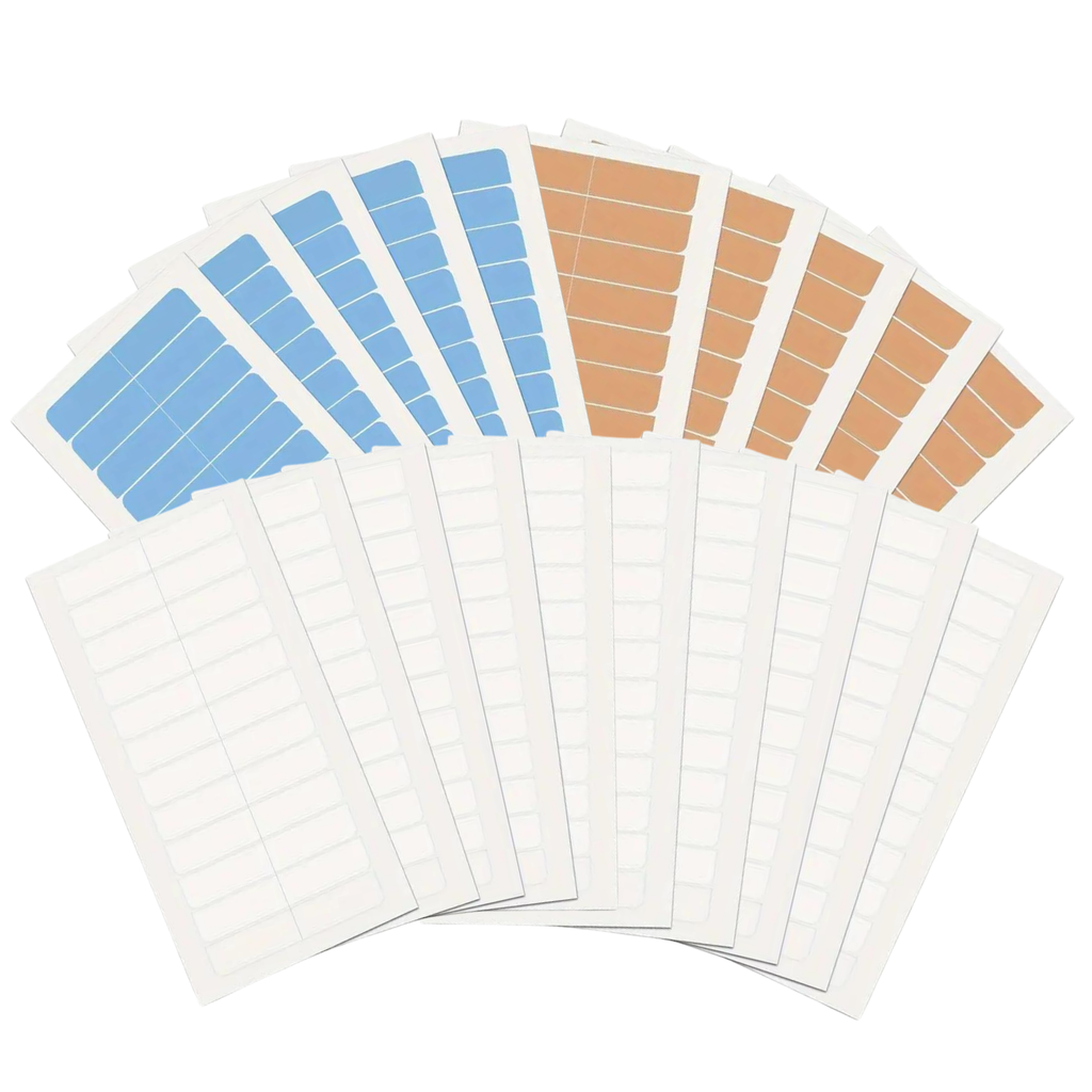 Thef tape voor tape extensions in blauw, bruin en wit