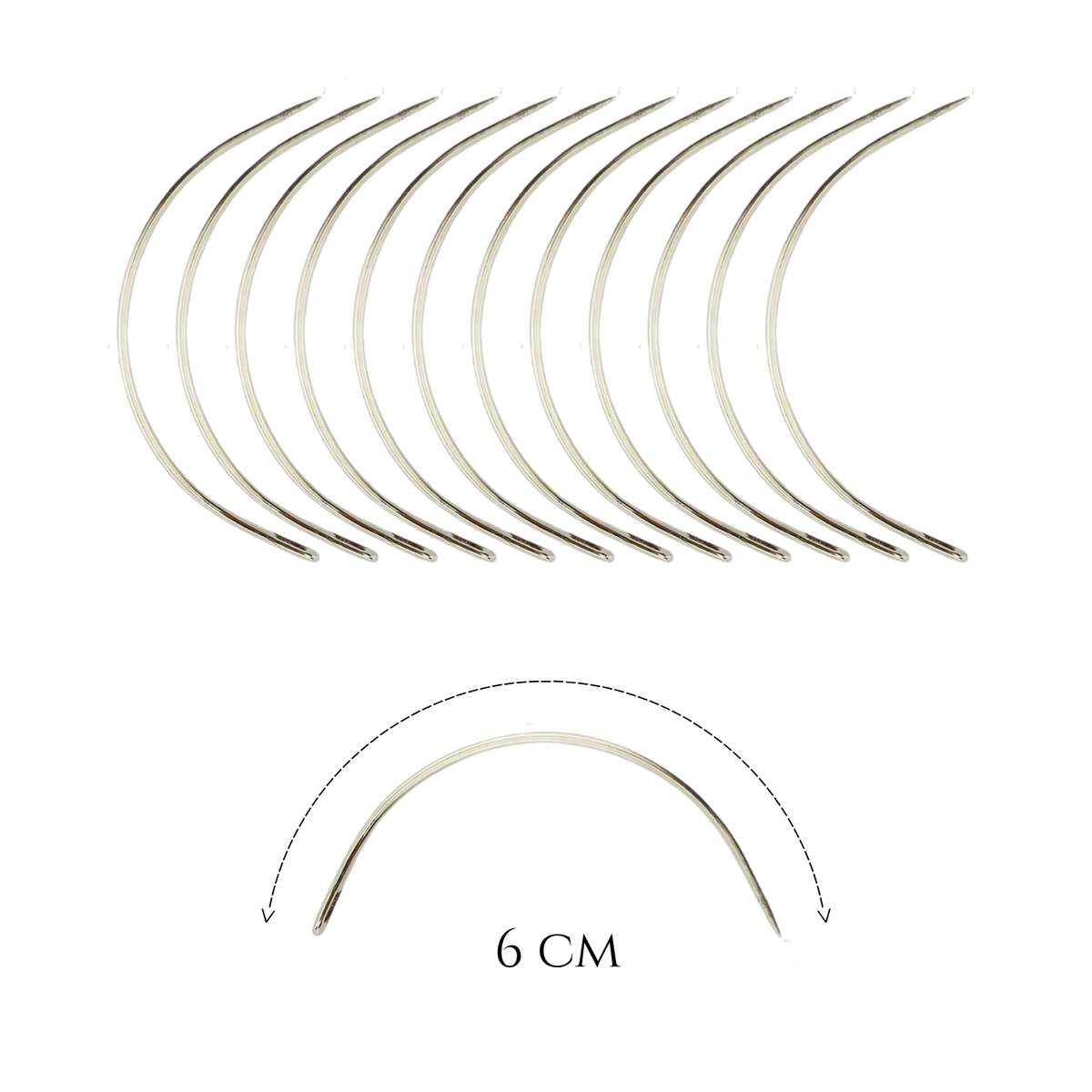 Thef C needles of 6 cm