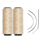Thef weave set met 2 klosjes blond draad en naalden
