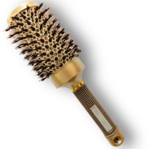 krulborstel haar goud